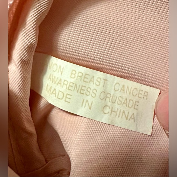 Vintage Avon Breast Cancer Crusade Cosmetic Bag-Light Pink - Picture 3 of 7